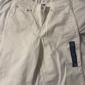 Women’s Cropped Wide Leg White Jeans